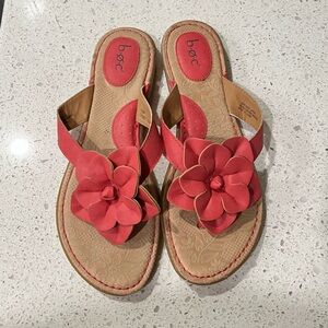 b.o.c Floral Thong Sandal Coral Size 10